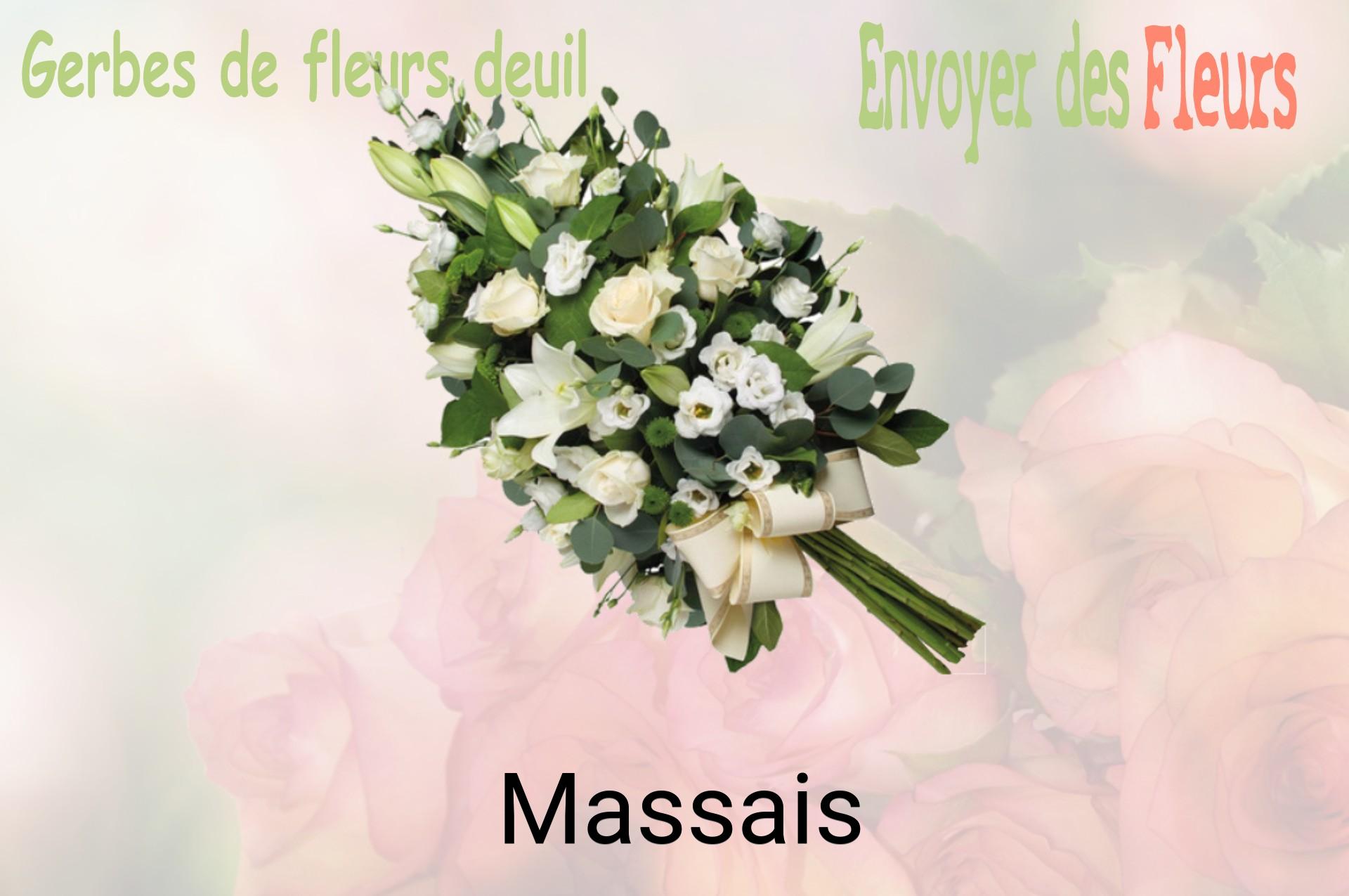 Gerbe de fleurs de deuil livrée à Massais